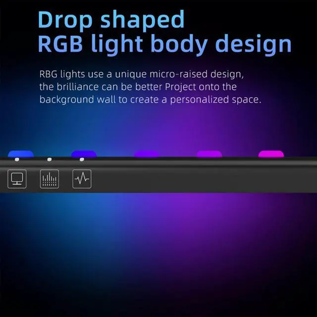 Alt view image 5 of 5 - Curved Monitor Light Bar, 3 Color Monitor Led Lights(3200k, 4500k, 6900k) with Touch Control, Timing, Dimmable RGB Monitor Light Bar for Gaming and Office