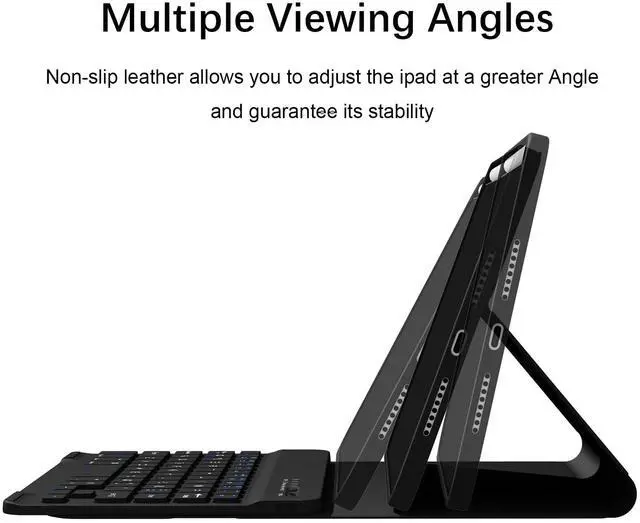 Alt view image 3 of 5 - Divufus Keyboard Case for iPad Mini 7th Generation (A17 Pro) 2024 / 6th Gen 2021 8.3 Inch [Magnetic Detachable Wireless Keyboard][Support 3 System] Flip Stand Case with Pencil Holder, Black