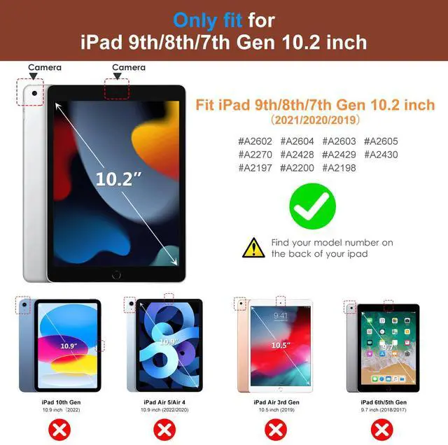 Alt view image 2 of 5 - DTTO for iPad 9th/8th/7th Generation 10.2 Inch Case 2021/2020/2019 with Keyboard, 7 Colors Backlit Wireless Detachable Keyboard Premium Leather Folio Cover with Pencil Holder & Pocket, Brown