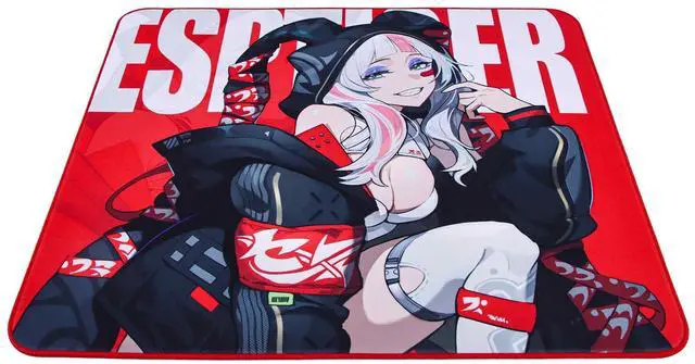 Alt view image 2 of 5 - EspTiger Pioneer Series Tang Dao Gaming Mouse Pad - Large 480 x 400 x 4mm, Anime-Style RED, Polyurethane Non-Slip Base, Superior Control Cloth Surface for FPS Precision