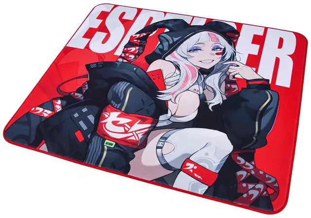 Alt view image 3 of 5 - EspTiger Pioneer Series Tang Dao Gaming Mouse Pad - Large 480 x 400 x 4mm, Anime-Style RED, Polyurethane Non-Slip Base, Superior Control Cloth Surface for FPS Precision