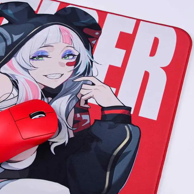 Alt view image 5 of 5 - EspTiger Pioneer Series Tang Dao Gaming Mouse Pad - Large 480 x 400 x 4mm, Anime-Style RED, Polyurethane Non-Slip Base, Superior Control Cloth Surface for FPS Precision