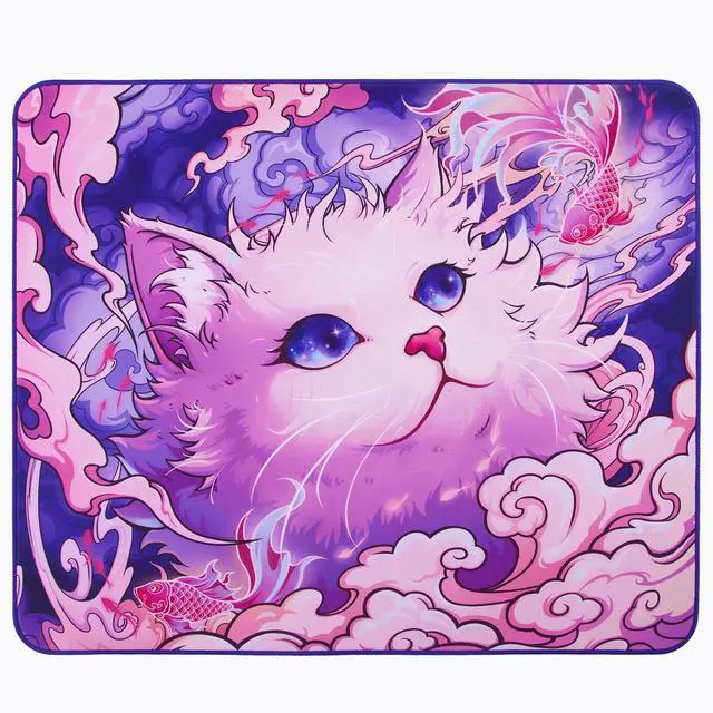 Main image of Mouse Pads EspTiger Tang Dao Chi Yu GEM (480 x 400 x 4mm) Standard Size Polyurethane Base Superior Control Performance Extra Thick Large Cloth Gaming Mousepad  Multi-Color Cat Design