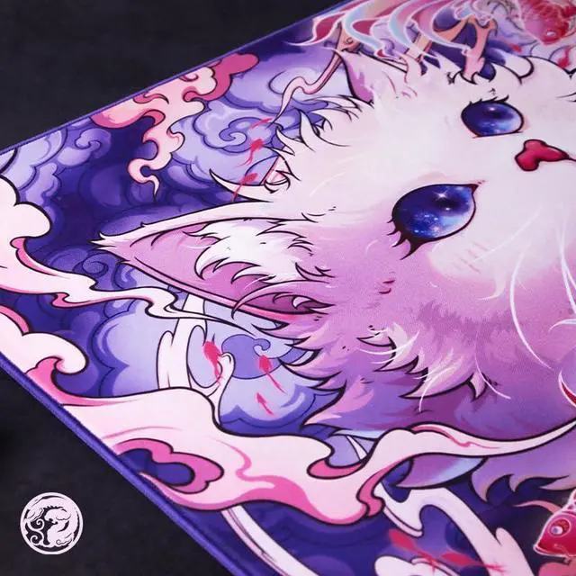 Alt view image 5 of 5 - Mouse Pads EspTiger Tang Dao Chi Yu GEM (480 x 400 x 4mm) Standard Size Polyurethane Base Superior Control Performance Extra Thick Large Cloth Gaming Mousepad  Multi-Color Cat Design