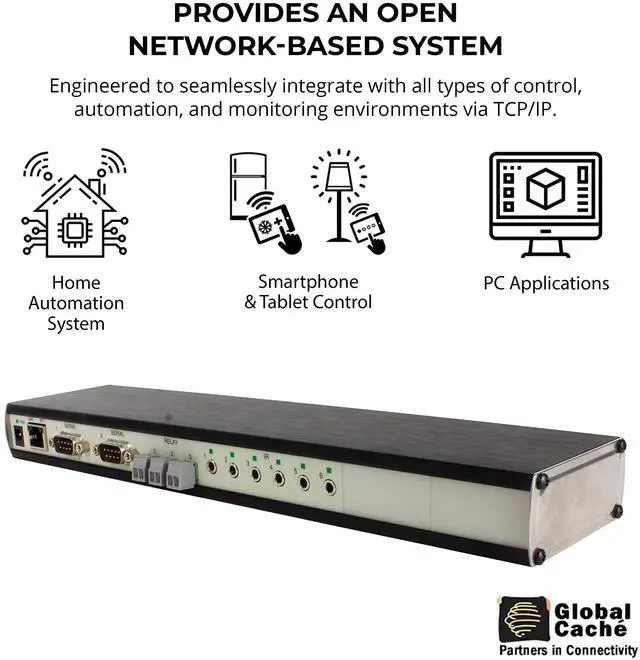 Alt view image 4 of 5 - Global CachÃ GC-100-12 Network Adapter - Connects RS232 Serial, Relay, Infrared Devices and Smart Sensors to a Wired Ethernet (12-Inch)