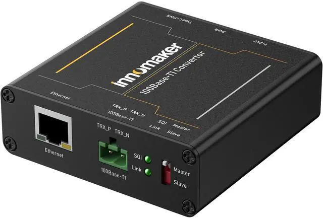 Main image of innomaker 100BASE Ethernet Media Converter Device 2-Wire Ethernet 100BASE-T1 to Fast 100BASE-TX Automotive IEEE Compliant with 100Mbit/s Fullduplex Transmit