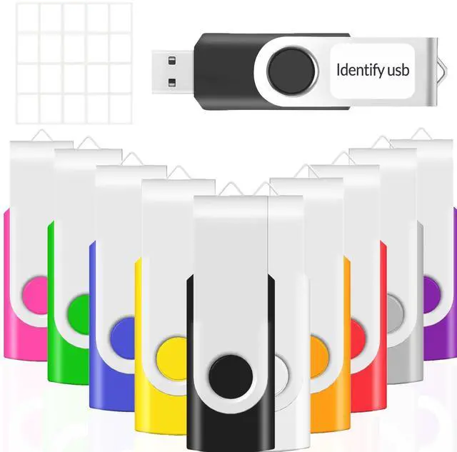 Main image of 20-Pack 128MB USB Flash Drive, USB Drives 128 MB Bulk Memory Stick JBOS Swivel Thumb Drives Gig Stick USB2.0 Pen Drive for Fold Digital Date Storage, Zip Drive, Jump Drive, USB Stick, Mixed Color