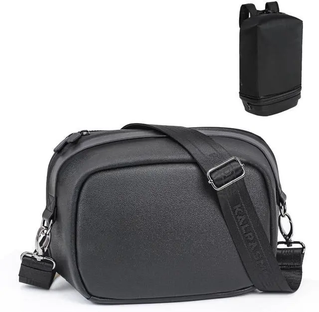 Main image of Krone Kalpasmos Convertible Crossbody Backpack for Men  Expandable Sling Bag with Large Capacity, Compact Travel Backpack Fits Tech Gear, Laptops, Nintendo Switch, Clothes, and More