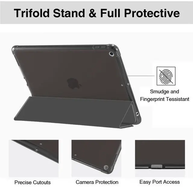 Alt view image 3 of 4 - MAYCARI Cute Kawaii Mushroom Compatible with iPad Pro 11 inch Case with Pencil Holder, Auto Sleep/Wake, Black Girly Cartoon Soft TPU Back Cover for 11 inch iPad Pro(2022/2021/2020/2018)