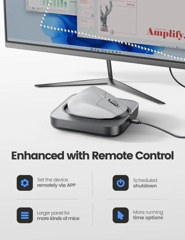 Alt view image 4 of 5 - Meatanty Undetectable Mouse Mover with APP Remote Control and Timer Function, Super-Silent Mouse Jiggler Device Move Randomly, Automatic Wiggler Shaker Giggler Keep Computer Laptop Active