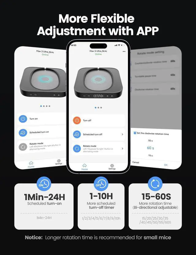 Alt view image 3 of 5 - Meatanty Undetectable Mouse Mover with APP Remote Control and Timer Function, Super-Silent Mouse Jiggler Device Move Randomly, Automatic Wiggler Shaker Giggler Keep Computer Laptop Active