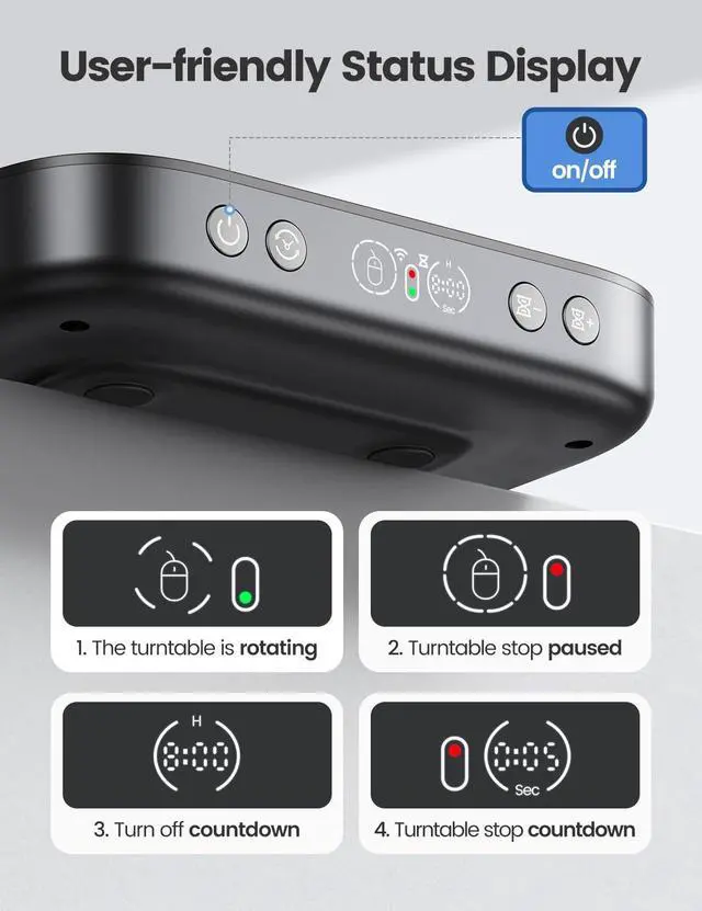Alt view image 5 of 5 - Meatanty Undetectable Mouse Mover with APP Remote Control and Timer Function, Super-Silent Mouse Jiggler Device Move Randomly, Automatic Wiggler Shaker Giggler Keep Computer Laptop Active