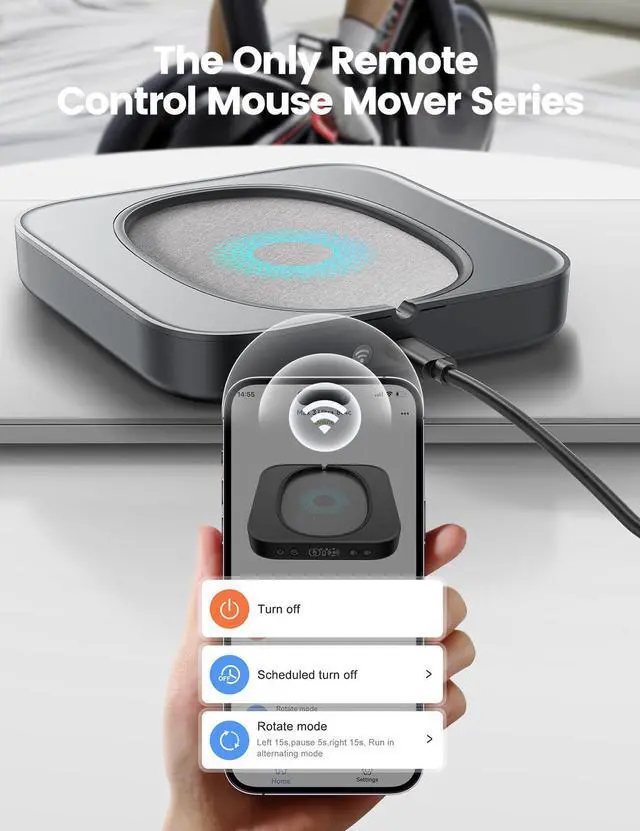 Alt view image 2 of 5 - Meatanty Undetectable Mouse Mover with APP Remote Control and Timer Function, Super-Silent Mouse Jiggler Device Move Randomly, Automatic Wiggler Shaker Giggler Keep Computer Laptop Active