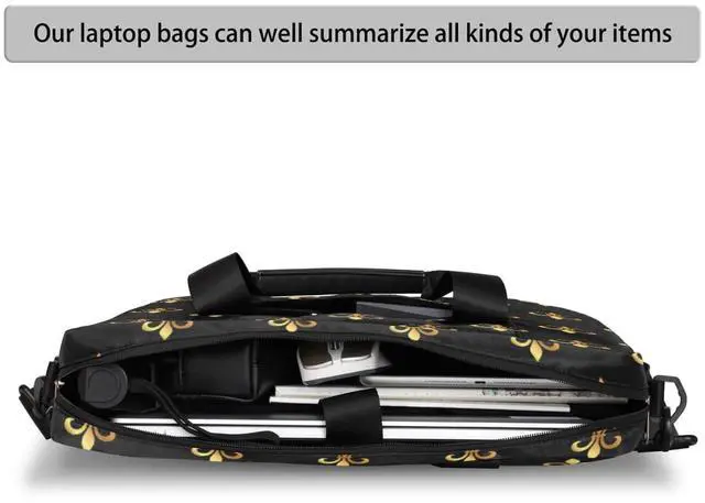 Alt view image 3 of 5 - Laptop Shoulder Bag, Leopard Skin Print Computer Laptop Bag Waterproof Laptop Sleeve Case 16 Inch Laptop Satchel Briefcase Carrying Bag for Men Women Business Travel College School