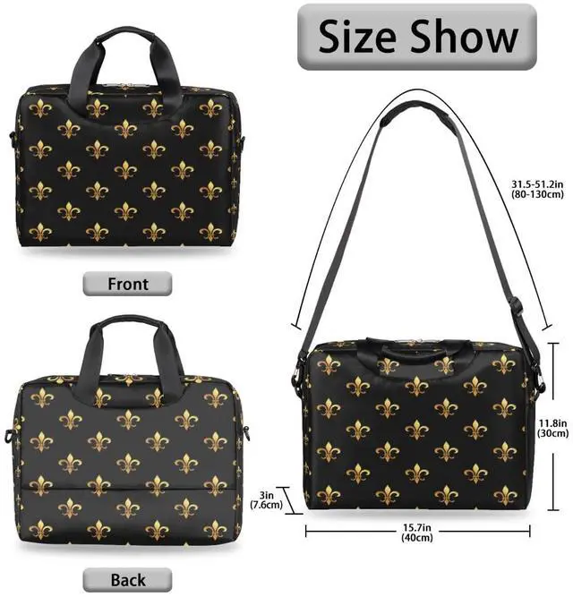 Alt view image 5 of 5 - Laptop Shoulder Bag, Leopard Skin Print Computer Laptop Bag Waterproof Laptop Sleeve Case 16 Inch Laptop Satchel Briefcase Carrying Bag for Men Women Business Travel College School