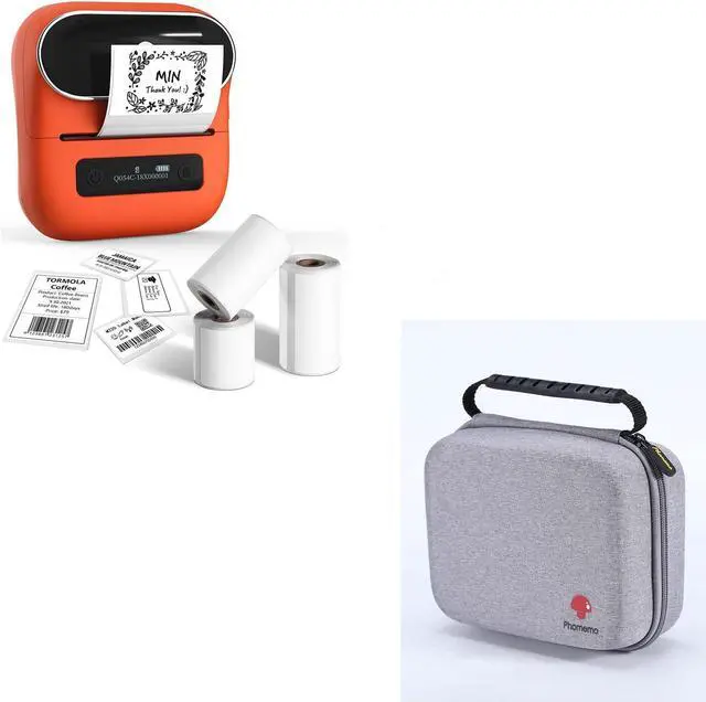 Main image of Phomemo M220 Label Maker & 1 Case, 3.14 Inch Bluetooth Thermal Label Printer for Barcode, Address, Labeling, Mailing, File Folder Label, Easy to Use, Support Smartphone, Tablet&PC