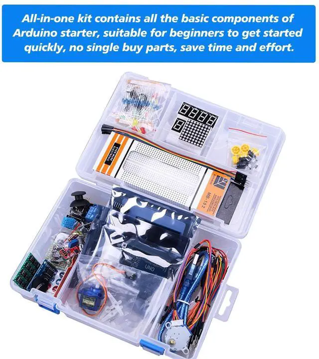 Alt view image 4 of 5 - SDATEKIT Arduino UNO R3 Starter Kit, 36pcs Comprehensive Beginner Learning Set with Board, Sensors, Breadboard, and Detailed Tutorials for DIY Electronics Projects