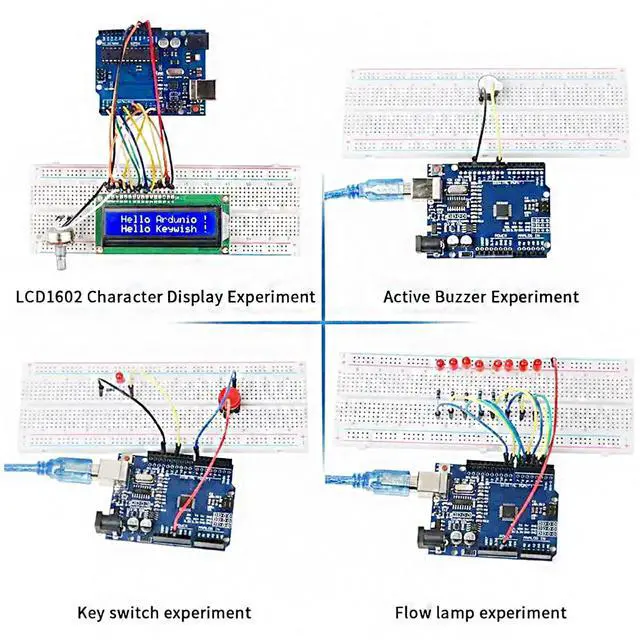 Alt view image 5 of 5 - SDATEKIT Arduino UNO R3 Starter Kit, 36pcs Comprehensive Beginner Learning Set with Board, Sensors, Breadboard, and Detailed Tutorials for DIY Electronics Projects