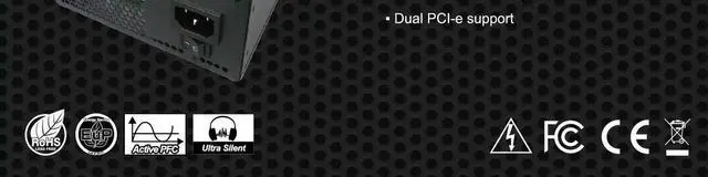 Alt view image 5 of 5 - SHARK TECHNOLOGY® 1000W Black ATX12V EPS12 Silent 120mm Fan Gaming PC 2X PCI-E Power Supply ATX PSU