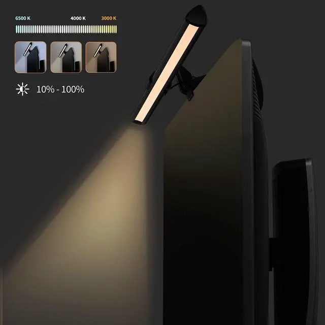 Alt view image 4 of 5 - SOONCOR Computer Monitor Light Screen Light Bar e-Reading LED Task Lamp, 3 Color Modes, USB Powered,No Screen Glare, Dimmable Desktop Monitor Lamp for Desk/Office/Home