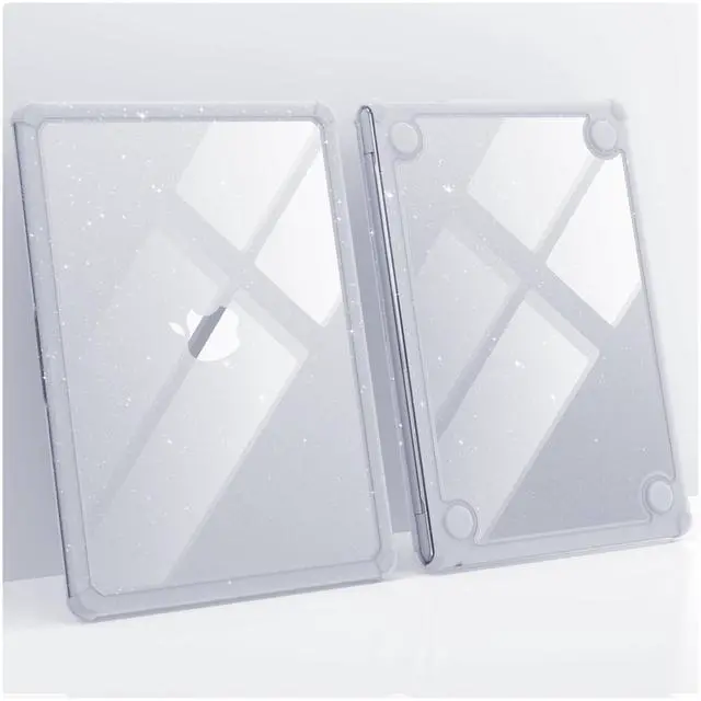 Main image of Soonjet for MacBook Air 13.6 inch Case M4 M3 M2 2025 2024-2022, Model A3240 A3113 A2681 [Glitter ShockBumper] [Military Drop Protection] Hard Shell Cover for MacBook Air 13 inch Case- Twinkle Clear