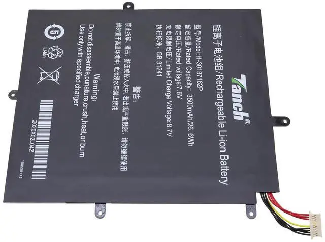 Alt view image 2 of 5 - Tanch Laptop Battery Replacement for BMAX Y11 Teclast F5 H-30137162P 30137162P GFL2666144 2666144 7.6V 3500mAh