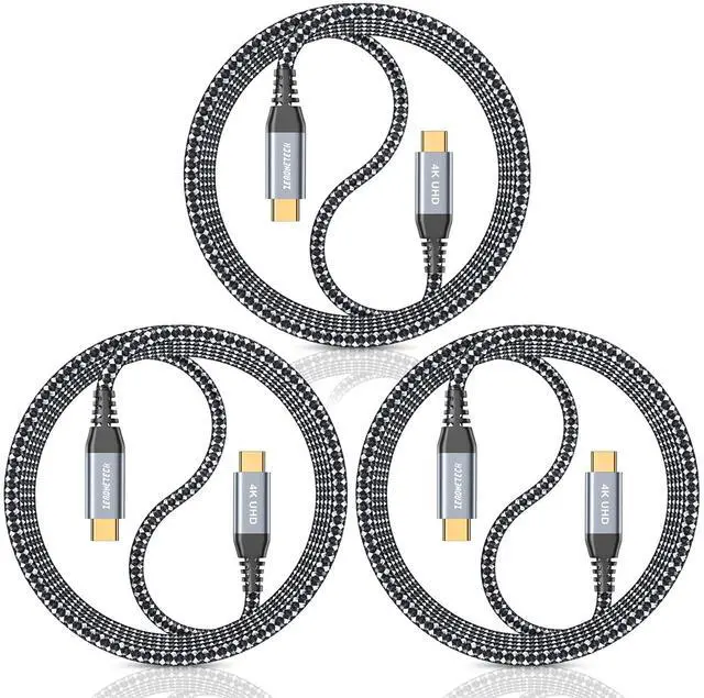 Main image of Long USB C Video Cable, 3.2 Gen 2 6FT-3pack, 4K Monitor Cable, 100W Fast Charging 20Gbps High Speed Data Transfer, for MacBook Pro, iPad, SSD, Dell, LG, ARZOPA, KYY, USBC Monitor