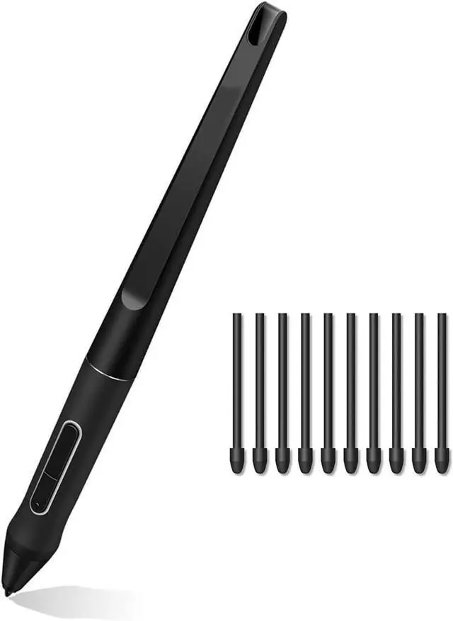 Main image of Stylus Digital Pen with 10 Nibs for Huion Kamvas 13, 22 Plus and 24 Drawing Monitors - Battery-Free, 8192 Pressure Sensitivity