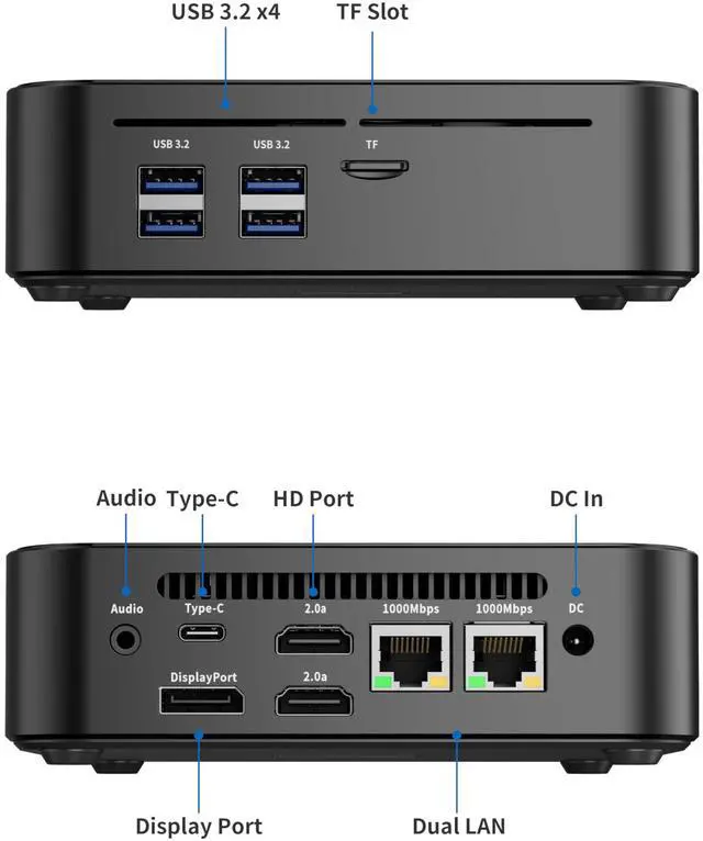 Micro Intel N150 Mini Pro - 16GB RAM 500GB SSD Business Desktop Pc