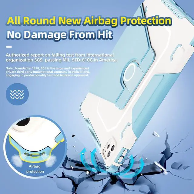 Alt view image 5 of 5 - Rotating Case for iPad Pro 11" 4th/3rd/2nd Gen, iPad Pro 11 Smart Cover with Pencil Holder, Techcircle Hybrid TPU+PC Magnetic Cover Soft Bumper Slim Fit Folio Shockproof Protective Case-Black