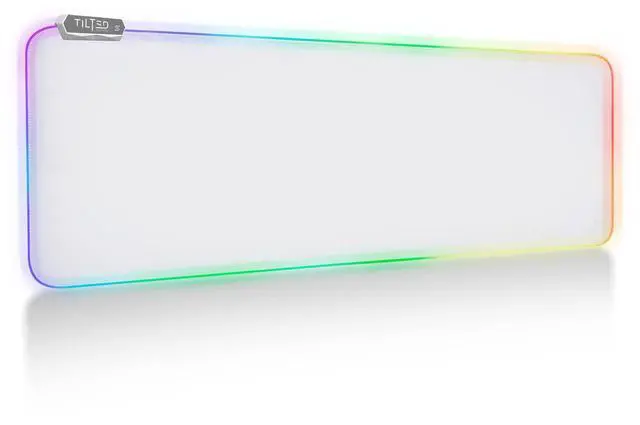 Main image of Tilted Nation Bone White Gaming Mouse Pad RGB - Create Your Dream Setup - Bright LED Mouse Pad XL with 8 Light Modes - Smooth Gliding Large RGB Gaming Mouse Pad White - Easy to Clean - Bone White