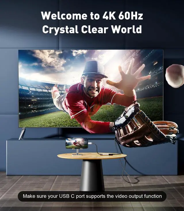 Alt view image 2 of 5 - UANTIN 5 Pack USB C to HDMI Adapter [4K@60Hz] High-Speed USB Type-C 3.1 to HDMI 2.0 Female Converter [Thunderbolt 3/4 Compatible] for iPhone 15 Series, MacBook Pro/Air, iPad, S8-S23, Other USBC Laptop