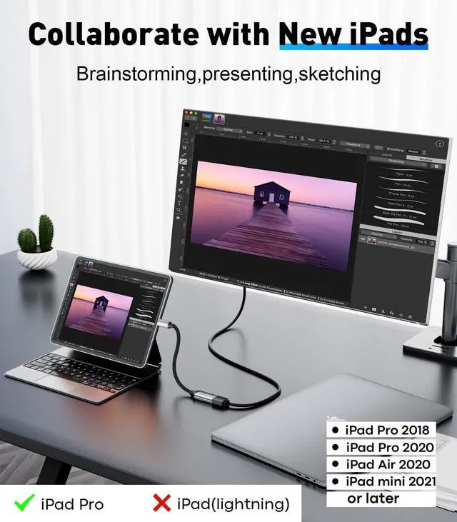 Alt view image 3 of 5 - UANTIN 5 Pack USB C to HDMI Adapter [4K@60Hz] High-Speed USB Type-C 3.1 to HDMI 2.0 Female Converter [Thunderbolt 3/4 Compatible] for iPhone 15 Series, MacBook Pro/Air, iPad, S8-S23, Other USBC Laptop