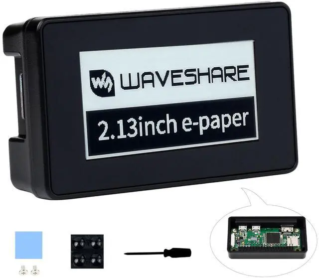 Main image of 2.13inch Touch e-Paper HAT E-Ink Display 250×122 Pixels Compatible with Raspberry Pi Zero 2 W/Zero 2 WH/Pi Zero W/Pi Zero WH/Pi Zero, 5-Point Touch, Supports Partial Refresh, with ABS Case