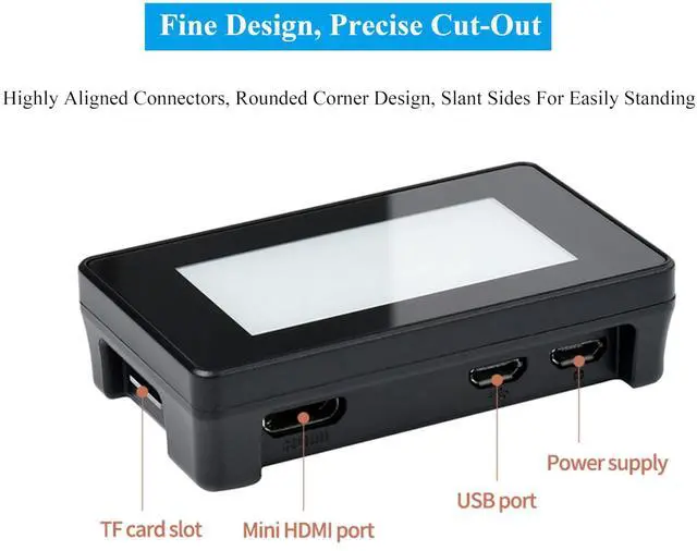 Alt view image 5 of 5 - 2.13inch Touch e-Paper HAT E-Ink Display 250×122 Pixels Compatible with Raspberry Pi Zero 2 W/Zero 2 WH/Pi Zero W/Pi Zero WH/Pi Zero, 5-Point Touch, Supports Partial Refresh, with ABS Case