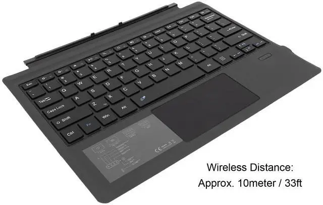Alt view image 5 of 5 - Bluetooth 5.3 Magnetic Keyboard with Touchpad for for Surface Pro 3/4/5/6/7/7+, Portable Tablet Built in Battery Type C Charging Keyboard