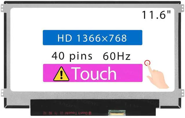 Main image of 11.6" Screen Replacement for Acer Chromebook 11 C771T C732T C732LT for Chromebook 311 C722T C733T CB311-12HT 11HT 9HT for Chromebook 511 C741LT C734T LCD Display (40 pins HD 1366 * 768 Touch)