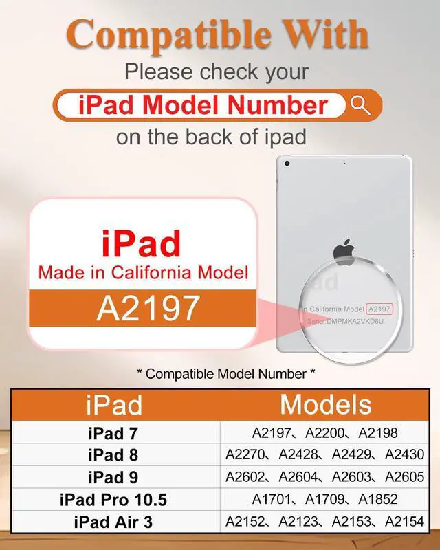 Alt view image 2 of 5 - Wazzasoft for iPad 9th/8th/7th/Air 3rd Generation/Pro 10.5 Inch Case Keyboard Pencil Holder Folio Tablet Cover Men Boys Cute Teen Cool Black Fun Funny Unique Design for Apple 10.2 & 10.5 Inch