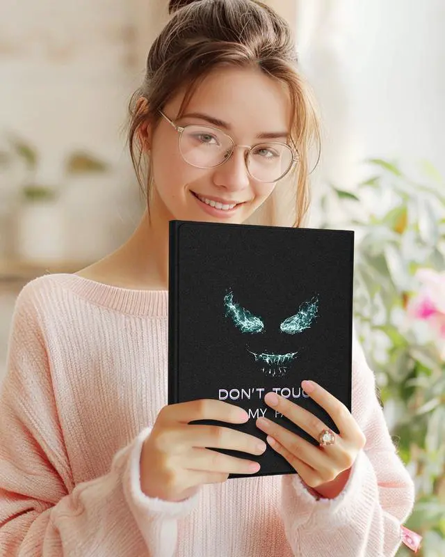 Alt view image 3 of 5 - Wazzasoft for iPad 9th/8th/7th/Air 3rd Generation/Pro 10.5 Inch Case Keyboard Pencil Holder Folio Tablet Cover Men Boys Cute Teen Cool Black Fun Funny Unique Design for Apple 10.2 & 10.5 Inch