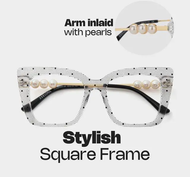 Alt view image 5 of 5 - Zeelool Trendy Square Blue Light Blocking Glasses for women TV Phone Computer Gaming Glasses Monalisa ZJGX564231-01