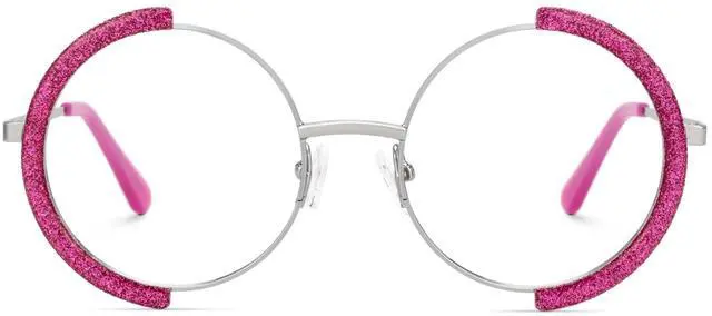 Alt view image 2 of 5 - Zeelool Vintage Metal Round Blue Light Blocking Glasses for Women ZJGM351423-04 Pink