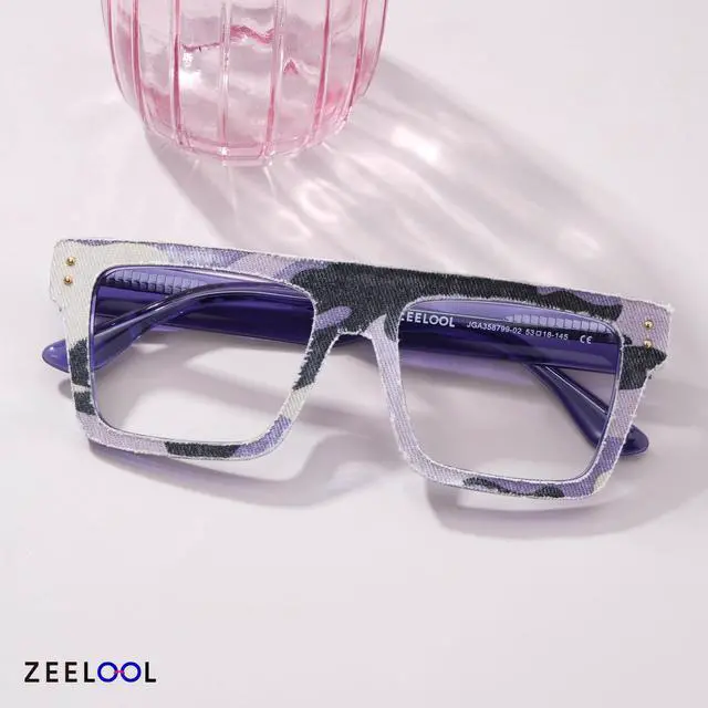 Alt view image 3 of 5 - Zeelool Classic Oversized Aviator Blue Light Blocking Glasses for Men TV Phone Computer Gaming Glasses Killian ZJGA358799-02 Purple