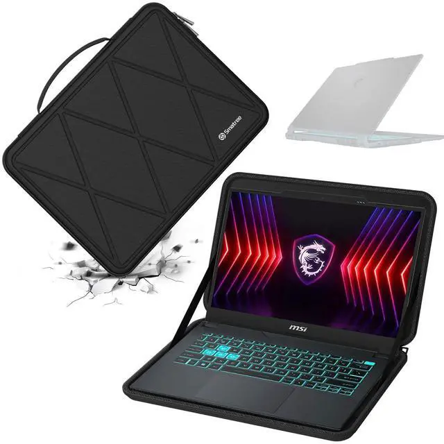 Main image of Smatree Hard EVA Protective Sleeve Case Compatible for 14 inch MSI Cyborg 14 A13Ux/A13Vx, for 14 inch MSI Creator M14 A13V, for 14 inch MSI Modern 14 H D13M, Slim and Anti-Shock Notebook Bag (X8258)