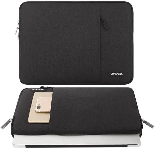 Alt view image 5 of 5 - MOSISO Compatible with MacBook Pro 14 inch Case 2021 2022 Release A2442 M1, Vertical Sleeve Bag&Plastic Hard Shell&Keyboard Skin&Screen Protector&Storage Bag,Midnight Green&Black