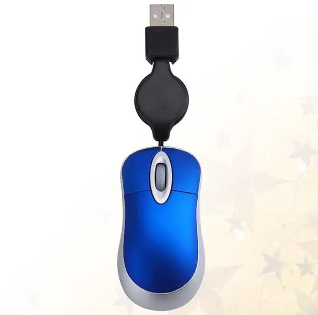 Alt view image 5 of 5 - OSALADI 3pcs Mini USB Wired Mouse,Travel USB Optical Mouse,Retractable Cable Laptop Mouse for PC Desktop Mouse Notebook Computer