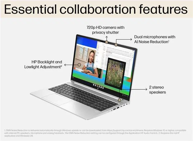 Alt view image 2 of 5 - HP ProBook 450 G10 Business Laptop (15.6" FHD IPS Anti-Glare, Intel 10-Core i7-1355U, 16GB RAM, 512GB SSD) Backlit Keyboard, Webcam, Ethernet, Wi-Fi 6E, Wolf Pro Security, Win 11 Pro, Silver