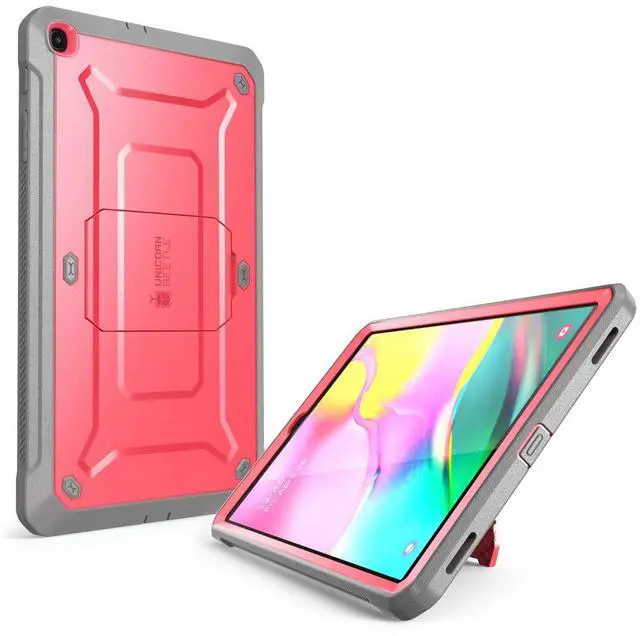 Alt view image 3 of 5 - SUPCASE for Galaxy Tab A 10.1 Case with Screen Protector (Unicorn Beetle Pro), [Built-in Stand] Full-Body Rugged Heavy Duty Protective Tablet Cover for Samsung Galaxy Tab A 10.1 (2019), Pink