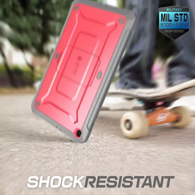 Alt view image 4 of 5 - SUPCASE for Galaxy Tab A 10.1 Case with Screen Protector (Unicorn Beetle Pro), [Built-in Stand] Full-Body Rugged Heavy Duty Protective Tablet Cover for Samsung Galaxy Tab A 10.1 (2019), Pink