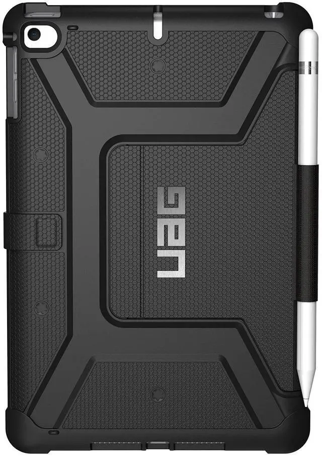 Alt view image 2 of 5 - UAG Folio iPad Mini (5th Gen, 2019) Case Metropolis Feather-Light Rugged [Black] Military Drop Tested iPad Cover with Apple Pencil Holder