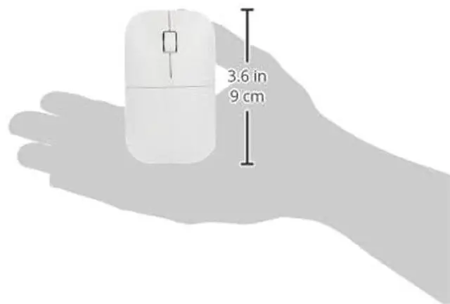 Alt view image 3 of 3 - HP Z3700 Wireless Mouse, White, Slim, Multi-OS & Device Compatibility, 2.4 GHZ Connectivity, Multi-Surface Technology, Blue LED 1200 dpi Optical Sensor, Up to 16 Months Battery Life